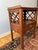 Bedside table with graceful carved gallery, latticework back and side inserts. Single drawer above shaped apron. This item...