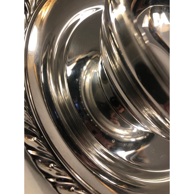 Silver 1950s Wm Rogers Silver Plated Gravy or Sauce Boat With Attached Dish For Sale - Image 8 of 11