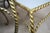 Vintage Italian Hollywood Regency Gold Rope Mirror Top 3 Pc Nesting Side Tables For Sale In Philadelphia - Image 6 of 12