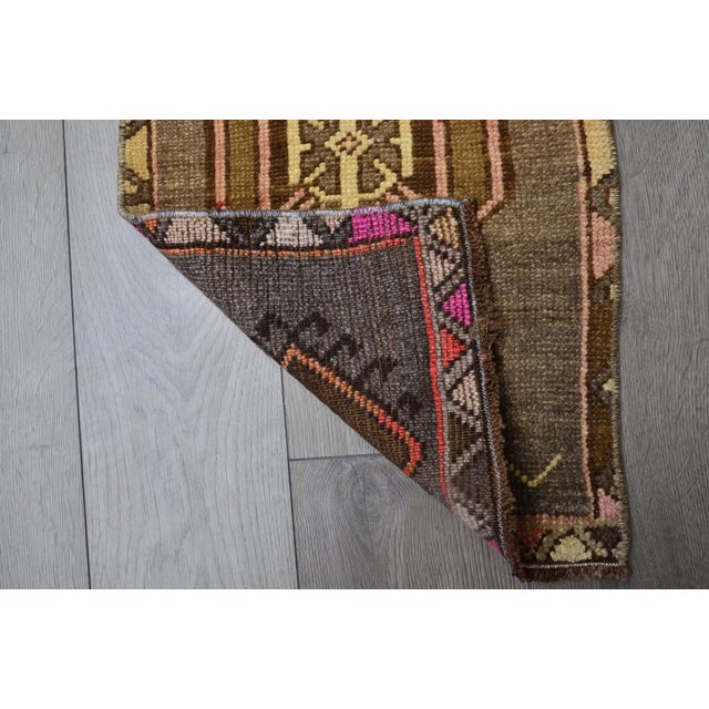 1960s Turkish Small Door Mat Rug For Sale - Image 4 of 6