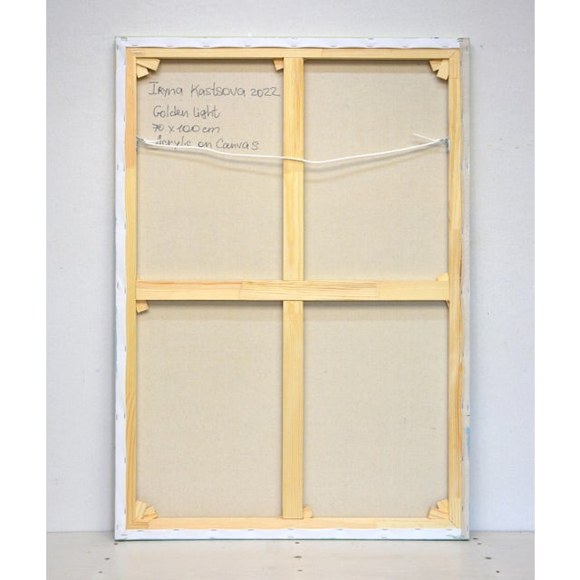 Early 21st Century Golden Light.Modern Original Hand Painting. For Sale - Image 6 of 10