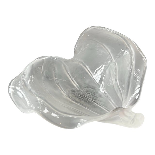 2000 Art Glass Shell or Leaf Bowl Signed by Nikolas Weinstein For Sale