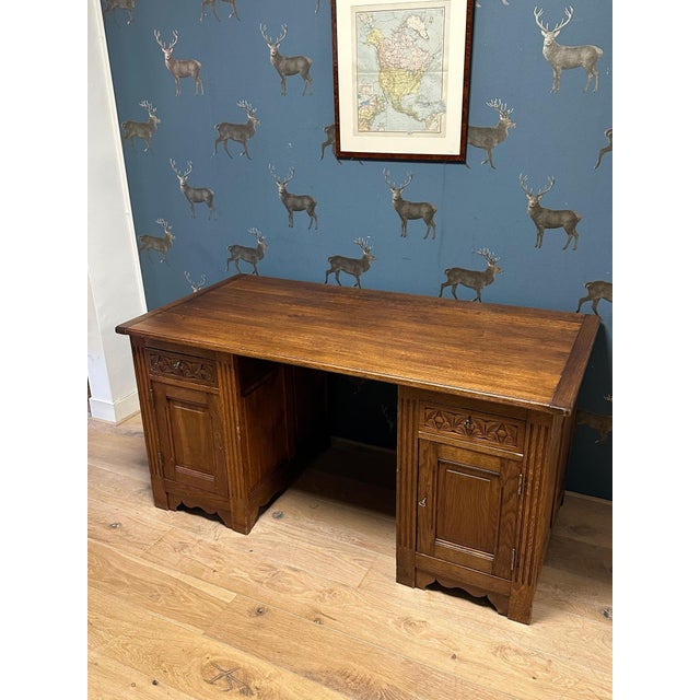 Antique Desk in Oak, 1890s For Sale - Image 9 of 9