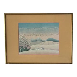 Signed and Dated Ivan Rabuzin 1979 Screen Print, Childs Decor, Croatian Art For Sale