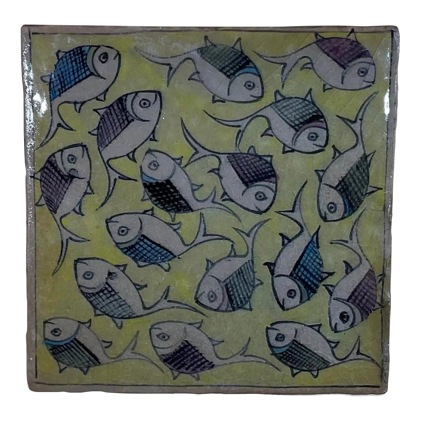 Vintage Ceramic Tile Wall Hanging Chairish