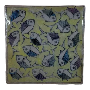Vintage Ceramic Tile Wall Hanging