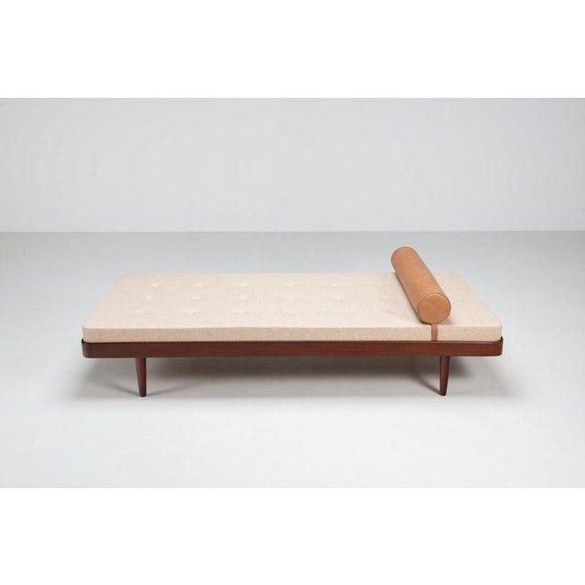 Mid-Century Daybed in Teak and Fabic, Denmark, 1960 For Sale - Image 3 of 12