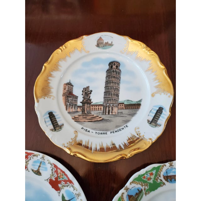 Set of Three Mid-Century Vintage Italian Landmark Plates For Sale - Image 4 of 5