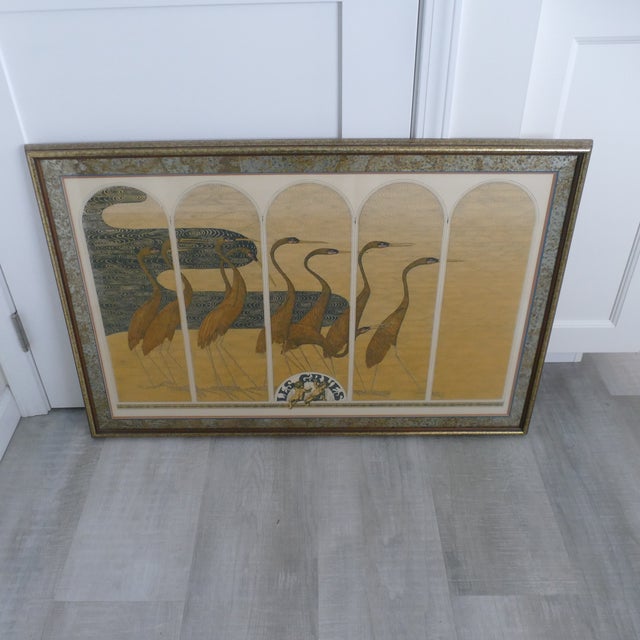 John P. Morgan, Cranes Serigraph Signed Numbered 87/300, Les Grues For Sale - Image 4 of 12