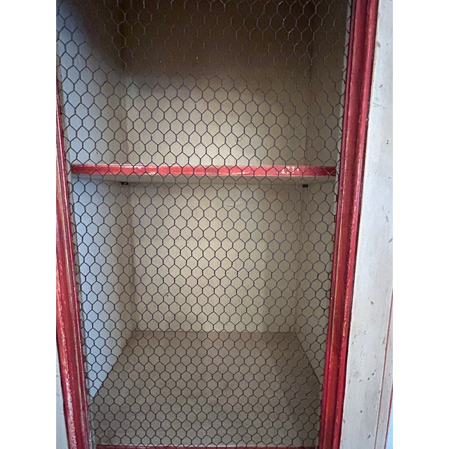 1920s Painted French Country Etagere Cabinet Vitrine For Sale - Image 11 of 11