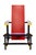 Modern Red and Blue Chair by Gerrit Rietveld for Cassina For Sale - Image 3 of 8
