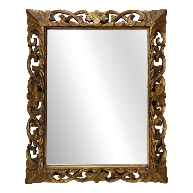 Antique Carved Mirror, 19th Century For Sale