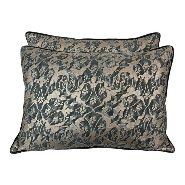 Pair of Custom Mariano Fortuny Pillows For Sale