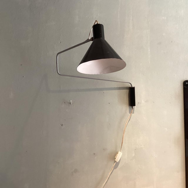 Mid-Century Modern Anvia Elbow Lamp attributed to Hoogervorst, 1960s For Sale - Image 3 of 12