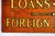 Wood Hand Painted Antique Loans Bonds Foreign Exchange Desk Sign Bank Finance For Sale - Image 7 of 14