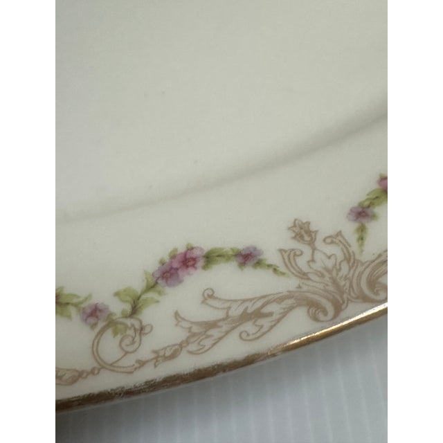 Antique Late 19Th Century Limoges France Bawe Dotter Elite Co. Serving Platter 16" X 12" Floral Gold Trim For Sale - Image 11 of 18