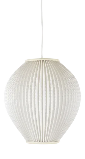 Danish Pearl Shade Hanging Lamp attributed to Lars Schiøler for Hoyrup, 1960s
