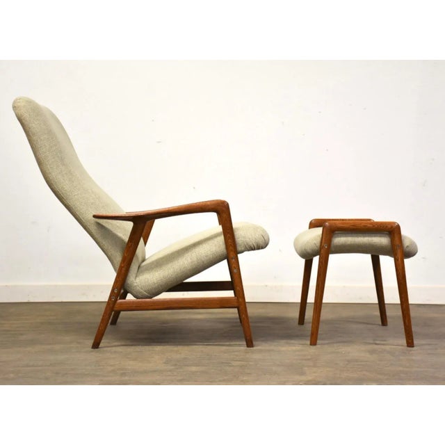 Mid-Century Modern Alf Svensson Lounge Chair and Ottoman For Sale - Image 3 of 10