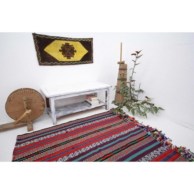 Vintage Turkish Kilim Rug For Sale In Los Angeles - Image 6 of 7