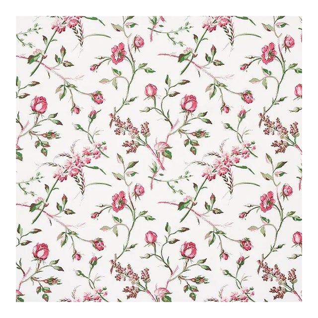 Schumacher Beluze Fabric in Magenta For Sale