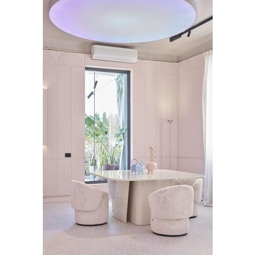 Gold Ooma Burgundy Lacquered Glass Dining Table by Reda Amalou Design For Sale - Image 8 of 9