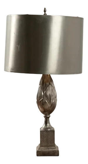 Table Lamp in Nickel Plated Bronze from Maison Charles