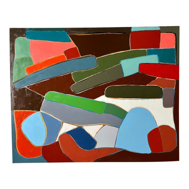 Abstract Landscape Oil Painting by Corinne Robbins For Sale