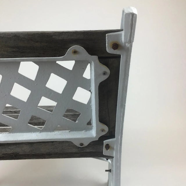 Vintage Cast Iron Garden Bench For Sale - Image 10 of 13
