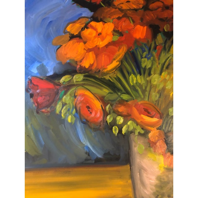 Original oil painting on stretched canvas 36 x 36 signed on reverse unframed