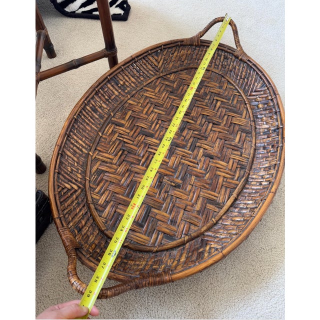 Polo Ralph Lauren Rattan Tray Table or Side Table or Coffee Table With Detachable Top 39"x25.5"x22"H For Sale - Image 10 of 10