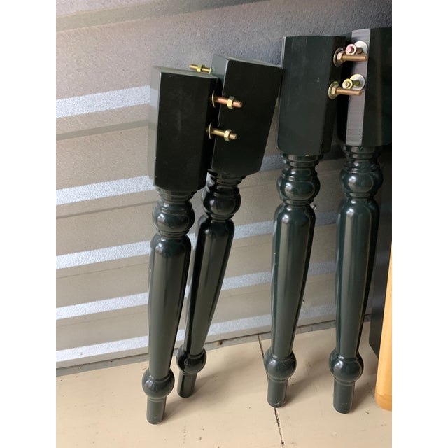 Expandable Kitchen Table in Light Wood With Hunter Green ...