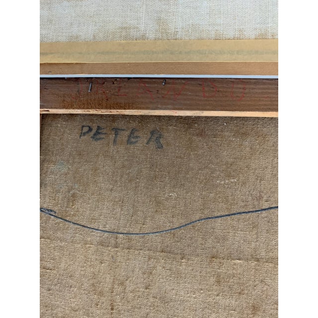 "Nature Morte Pasteque" Still Life With Watermelon Mid-Century Oil Painting by Peter Orlando, Framed For Sale - Image 9 of 13