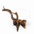 Chestnut Vintage Organic Modern Driftwood Side Table With Acrylic Top, Mid-Century For Sale - Image 8 of 18