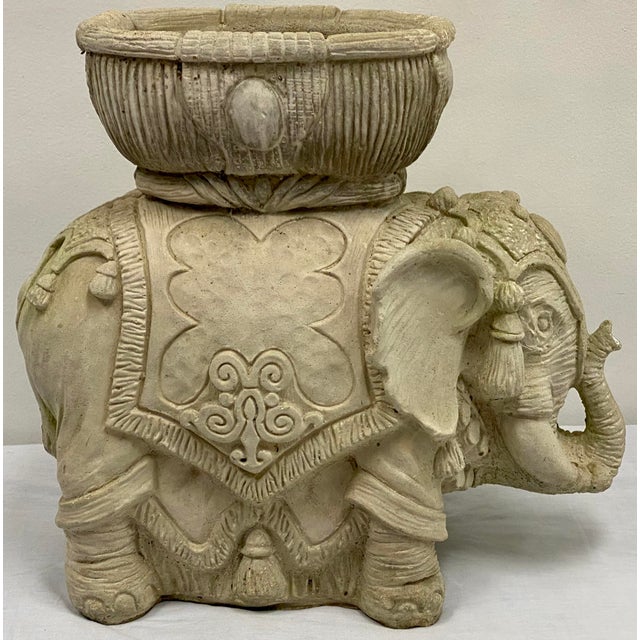 Cast Concrete Elephant Garden Planter Chairish