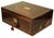 Elegant Antique Victorian Rosewood Ladies Writing Slope with Inlaid Brass & Red Leather Interior with Brass Swing Carry...