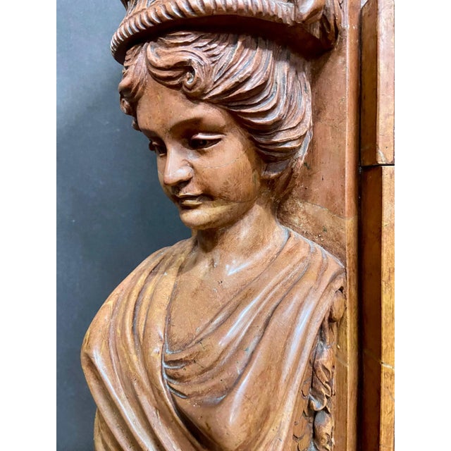 Vintage Italian Marble Fireplace, 1915 For Sale - Image 9 of 10