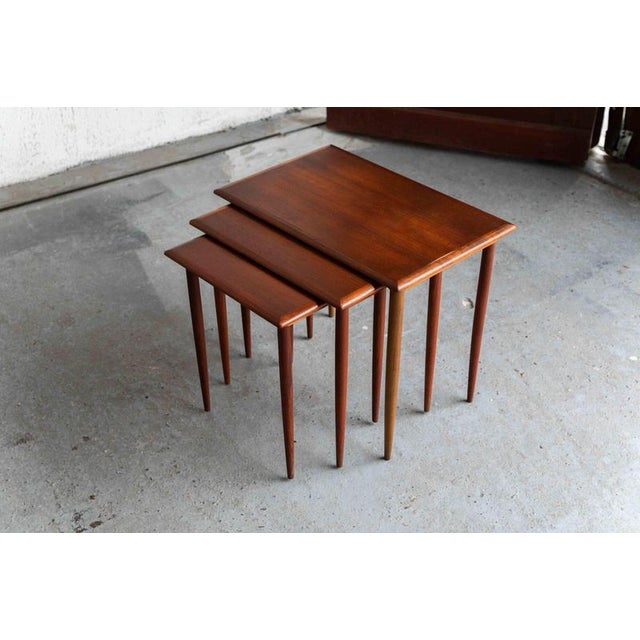 Danish Nesting Tables, Set of 3 For Sale - Image 3 of 18