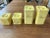 Canary Yellow Vintage Harvell Tin Canisters-Set of 4 For Sale - Image 8 of 12