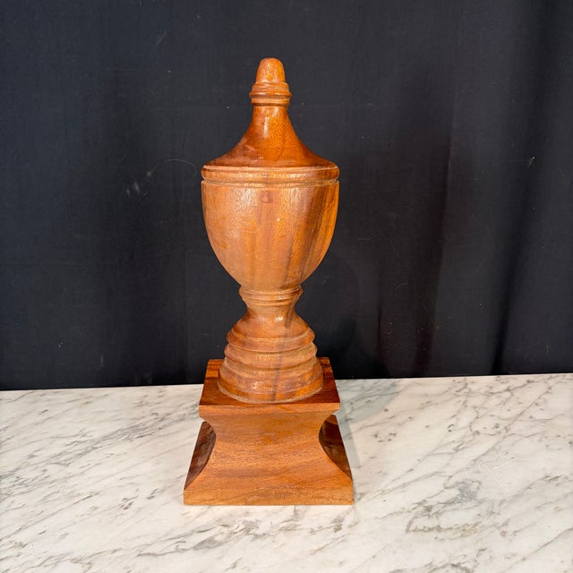 Large Architectural Wood Turned Finial For Sale In Portland, ME - Image 6 of 10