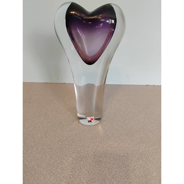 1960s Svoboda Karlov Hand Blown Art Glass Vase For Sale - Image 4 of 6