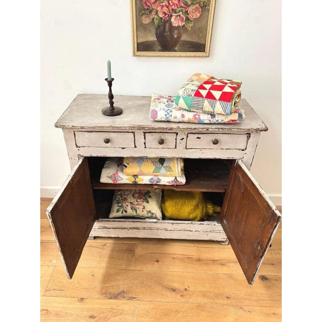 Vintage Painted Wooden Buffet For Sale - Image 12 of 13