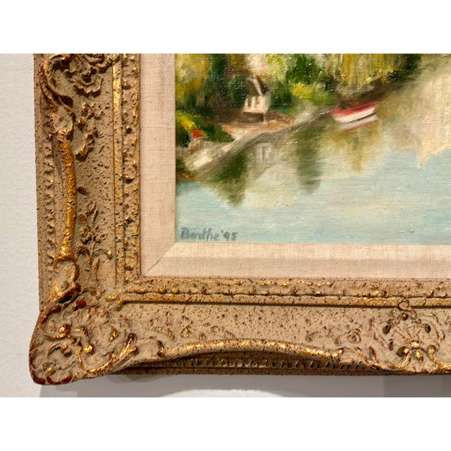 Vintage French Landscape Painting by Berthe For Sale - Image 4 of 6