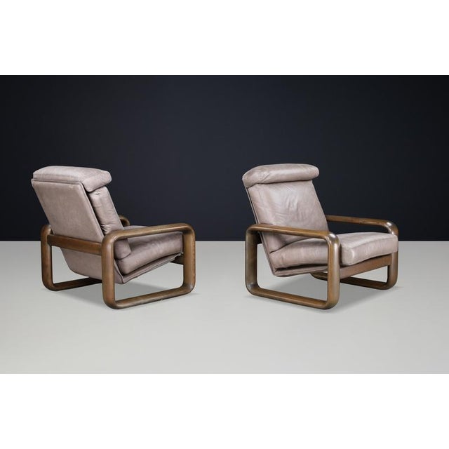 Hombre Leather Lounge Chairs by Burkhard Vogtherr for Rosenthal, Germany, 1970, Set of 2 For Sale - Image 6 of 17