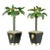 Hollywood Regency Italian Tole Palm Tree Candlesticks in Planters - Pair For Sale