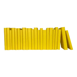 Decorative Books - Saffron Paper Wrapped Books - Yellow Books By The Foot