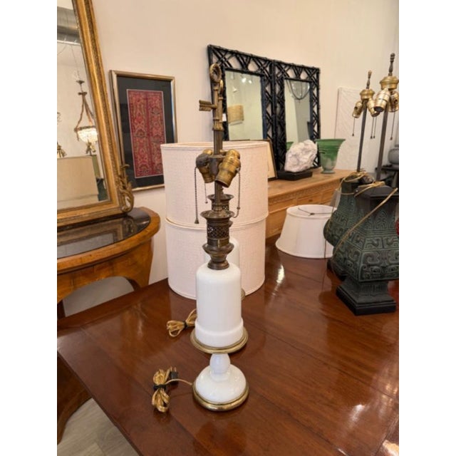 1960s 1960s Warren Kessler Opaline Lamps - a Pair For Sale - Image 5 of 6