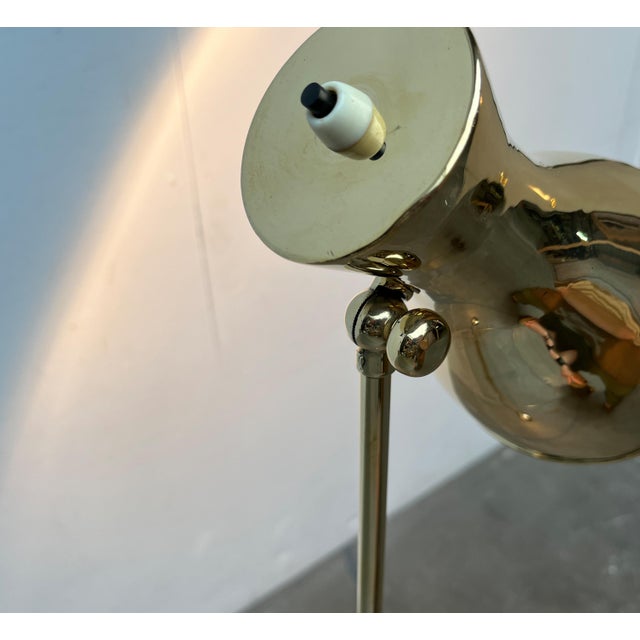 Mid-Century Swiss Brass Minimalist Floor Lamp by Dieter Schulz for Wohnbedarf Ag, 1950s For Sale - Image 16 of 18