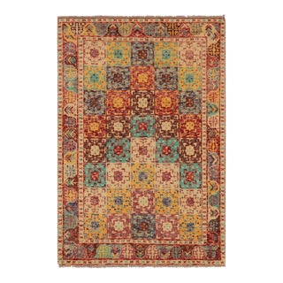 Bohemian Balochi Red/Beige Wool Rug - 4'3''x6'0'' For Sale