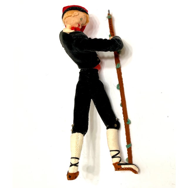 Black Vintage Handcrafted Roldan Klumpe Spanish Folk Pair of Dolls For Sale - Image 8 of 12