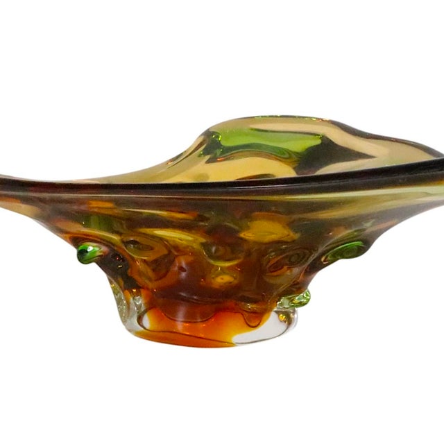 Exceptional mid century art glass bowl, designed by Frantisek Zemek, as part of the Niagara series, produced in...